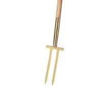 IDEAL 670-80001 Fourche à rosier avec dents à baïonnette et manche en T en frêne 85 cm, naturel/jaune doré