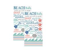 Idéal à domicile papier 3 plis Gamme Beach Rules Décontracté Guest Towel 2-Pack Beach Rules