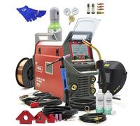 Ideal ExpertMIG 220 PFC Poste à souder XXL - Double impulsions MIG MAG & WIG - Avec casque, brûleur TIG, gaz 8 l, angle magnétique et accessoires - Inverter 5 en 1 200 A pour aluminium, acier