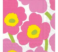 Ideal Home Range Unikko Lot de 20 serviettes en papier 3 plis Rose clair