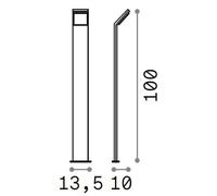 Ideal Lux 322438 OUTDOOR STYLE Lampadaire LED d'extérieur, H 1 000 mm, 9 W, 1 100/820 lm, 4 000 K, IP54, brun café