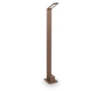 Ideal Lux 326726 OUTDOOR AGOS Lampadaire/mât d'éclairage LED pour l'extérieur, V800 mm, 6,5 W, 670/560 lm, 3000 K, IP54, brun café