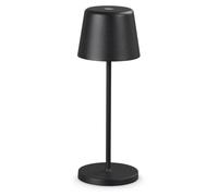 Ideal Lux 346908 CUTE Lampe de table d'extérieur tactile H208 mm LED 3 W 220/110 lm 2200-2700 K IP65 noire, avec station de recharge