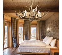 Ideal-Lux Chalet Suspension à 8 sources lumineuses, E14, 115504,