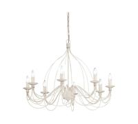 Ideal Lux Corte SP8 Lampe à suspension en métal, blanc vieilli