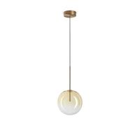 Ideal Lux EQUINOXE Plafonnier suspendu en forme de globe de 20 cm avec abat-jour en ambre