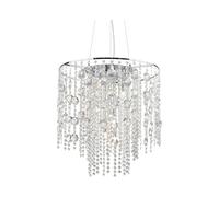 Ideal Lux EVASIONE SP10 G9 Chrome - Ceiling Lighting (Bedroom, Children's Room, dining room, Living room, chrome, iP20, Surfaced, Round, Glass, Metal)