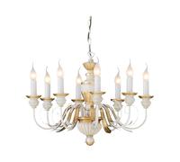Ideal Lux Firenze SP8 Éclairage de plafond Or, Blanc E14 40 W