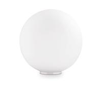 Ideal Lux MAPA TL1 D40 E27 Nickel Nickel Blanc Lampe de Table Lampes de table, blanc, verre, Metal, chambre, salon, iP20, E27, 1 Bulb (s))