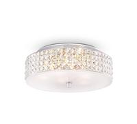 Ideal Lux ROMA PL6 G9 40 W Chrome - Ceiling Lighting (Living room, chrome, iP20, Surfaced, Round, Metal)