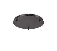 IDEAL LUX ROSONE Standard 3 LUCI Noir Lampe 285603