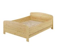 Idéal pour les personnes âgées lit double extra haut en pin massif 140x200 avec sommier 60.44-14