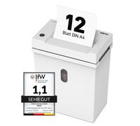 IDEAL Shredcat 8200 CC - Coupe en particules de 2 x 12 mm - Destructeur de documents silencieux pour un broyage sécurisé à domicile