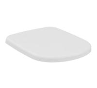 Ideal Standard Abattant WC, Forme en D, Siège de toilettes avec frein de chute et option de libération rapide, en duroplast robuste - Blanc (365x425x40 mm)