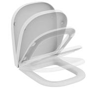 Ideal standard Abattant WC, Lunette Toilette, Siège WC, avec Frein de Chute SOFTMOOD Active T639201 Facile à installer Résistant Ne rouille Pas Fixations incluses, Modèle authentique