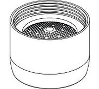 Ideal Standard aérateur Neoperl PCA, B960884AA M22x1 2000 .0GPM, chrome