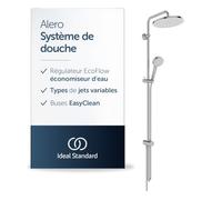 Ideal Standard Alero système de douche pour robinetterie apparente - Chrome | Pour combinaison avec robinetterie apparente/coude de raccordement mural, douche économe en eau, 2 types de jet, BE177AA