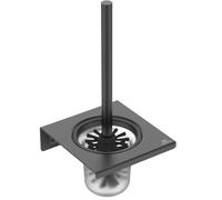 Ideal Standard Brosse WC murale avec support ALU+ BD593XG – verre dépoli, noir soyeux