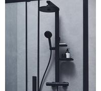 Système de douche Ideal Standard Alu+ BD583XG avec thermostat Ceratherm , 2 Ablagen , Silk noir
