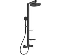 Ideal Standard Alu+ ensemble de douche mural avec thermostat noir BD583XG