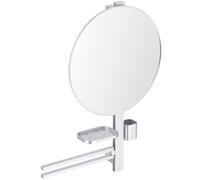 Ideal Standard ALU+ - Miroir avec porte-serviettes, tablette et gobelet pour brosses à dents et dentifrice, argenté BD587SI