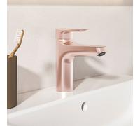 Mitigeur lavabo Ideal Standard Alu+ BE130RO saillie 120 mm, BlueStart, avec garniture de vidage , Rose