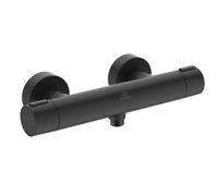 Ideal Standard ALU+ - Mitigeur thermostatique de douche, noir soyeux BD582XG