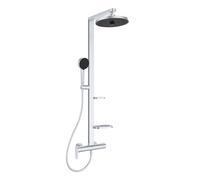 Ideal Standard ALU+ - Set de douche avec mitigeur, diamètre 26 cm, 2 jets, argenté BD584SI