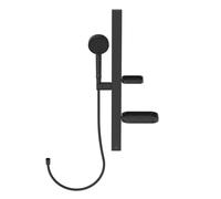 Ideal Standard ALU+ - Set de pommeau de douche, barre et flexible, 2 jets, noir soyeux BD586XG