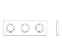 Ideal Standard Archimodule rosace 3 trous A1542AA 83 x 249 mm, chromé