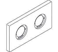 Ideal Standard Archimodule rosace A963725AA 2 trous 100 x 183 mm, chromé