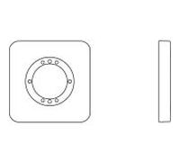 Ideal Standard Archimodule rosette 1-trou A1540AA 83 x 83 mm chromé,