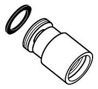 Ideal Standard balle M18x1 joint - M16,5X1, A962385AA chrome