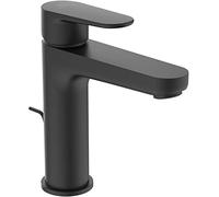 Ideal Standard Mitigeur de lavabo Cerafine O BC699XG sur pied Noir 125 mm avec bonde à tirette