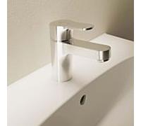 Ideal Standard Cerabase H80 mitigeur lavabo BlueStart BC832AA chromé , avec garniture de vidange métallique , projection 106 mm