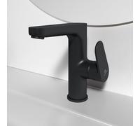 Ideal Standard Cerafine O mitigeur lavabo BC703XG 15,5 cm, avec métal garniture de vidange , noir de soie