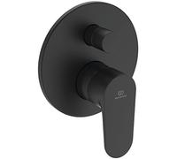 Ideal Standard - Cerafine O, Mitigeur monocommande pour baignoire ou douche encastré, Deux voies, Parties extérieures, Noir soie