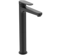 Ideal Standard Cerafine O Nuovo Robinet lavabo, Hauteur bec 247 mm, 3,8l/min, vidage Push-Pull, FirmaFlow, BlueStart - Noir Mat (48x184,5x292mm)