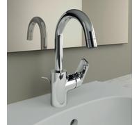 Ideal Standard Mitigeur de lavabo CeraFlex B1716AA, bec pivotant chromé, bonde à tirette