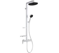 Ideal Standard Ceraflow Alu+ Colonne de douche, Fabriqué à partir de 100% d'aluminium recy ouchette à économie d'eau avec différents types de jets - Argent (356x501x1113 mm)