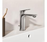 Mitigeur de lavabo Ideal Standard Ceralife O BE007AA, saillie de 110 mm, Blue Start, bonde métallique, chromé