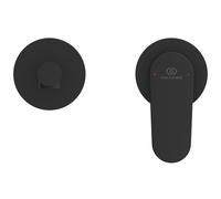 Ideal Standard Mitigeur lavabo encastré Ceralife O 2 trous saillie 180 mm Noir soyeux BE019XG