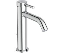 Ideal Standard Ceraline, grand mitigeur monocommande avec cartouche FirmaFlow, avec tige de commande et bonde, système BlueStart, Easyfix, chromé