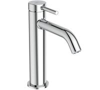 Ideal Standard Ceraline, grand mitigeur monocommande avec cartouche FirmaFlow, sans tige de commande ni bonde, système BlueStart, Easyfix, chromé