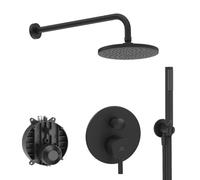 Ideal Standard - Ceraline, kit de douche complet, kit de douche pour installation murale, noir soie