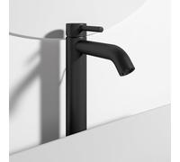 Ideal Standard Ceraline mitigeur lavabo BC194XG Silk Noir, saillie 150 mm, base surélevée