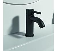 Ideal Standard Ceraline mitigeur lavabo BC822XG Silk Noir, avec bouton-poussoir garniture de vidange