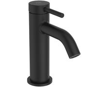 Ideal Standard - Ceraline, mitigeur monocommande salle de bain, robinet de lavabo avec cartouche FirmaFlow, système BlueStart, Easyfix, bonde Click-Clack, noir soie