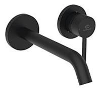 Ideal Standard Ceraline Nuovo kit de finition BD764XG pour mur encastré mitigeur lavabo , saillie 180mm, noir soie