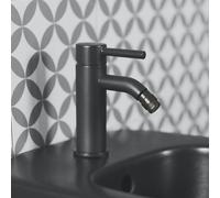 Ideal Standard Mitigeur de bidet CeraLine BC197XG noir avec vidage et aérateur intégré